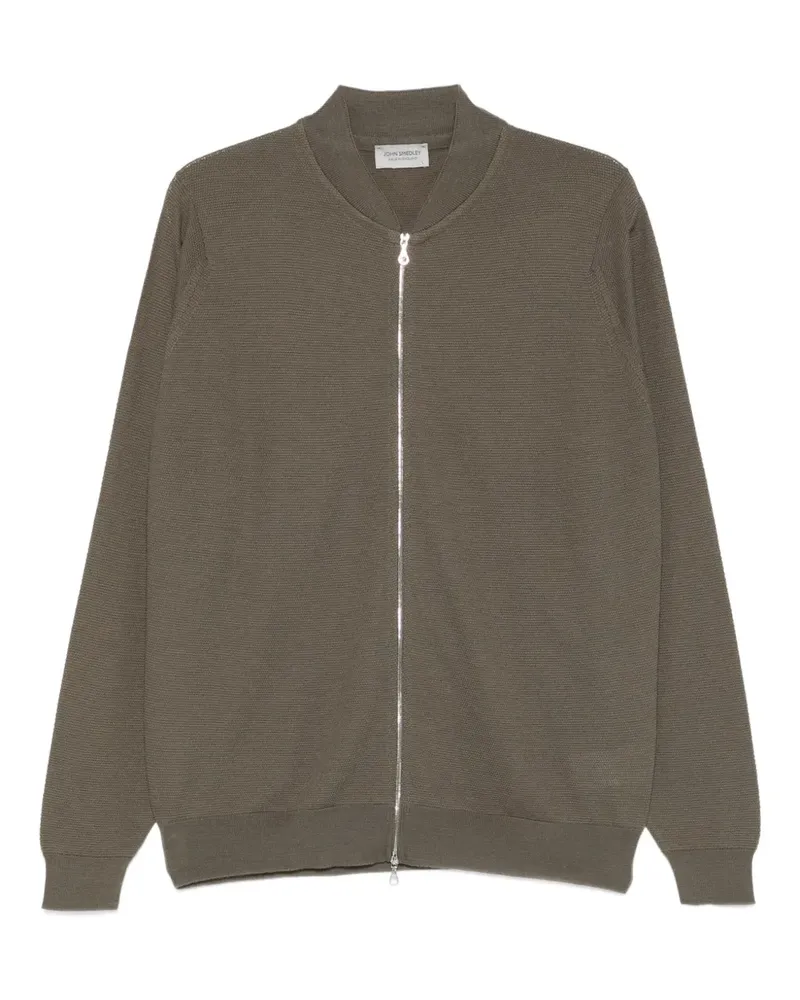 John Smedley Cardigan mit Reißverschluss - Grün Grün