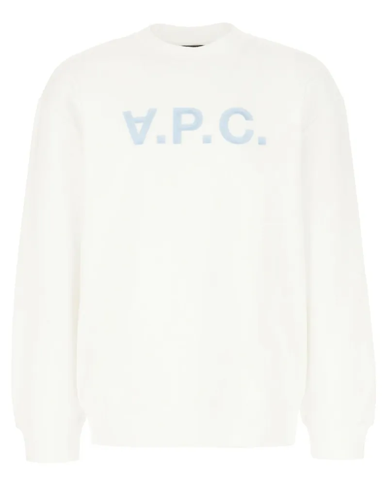 A.P.C. Sweatshirt mit Logo-Stickerei - Weiß Weiß