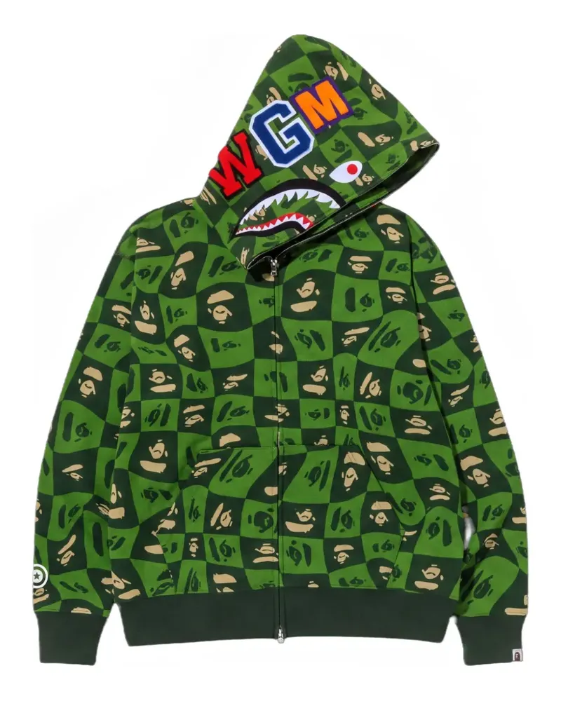 BAPE Distortion Shark hoodie - Grün Grün