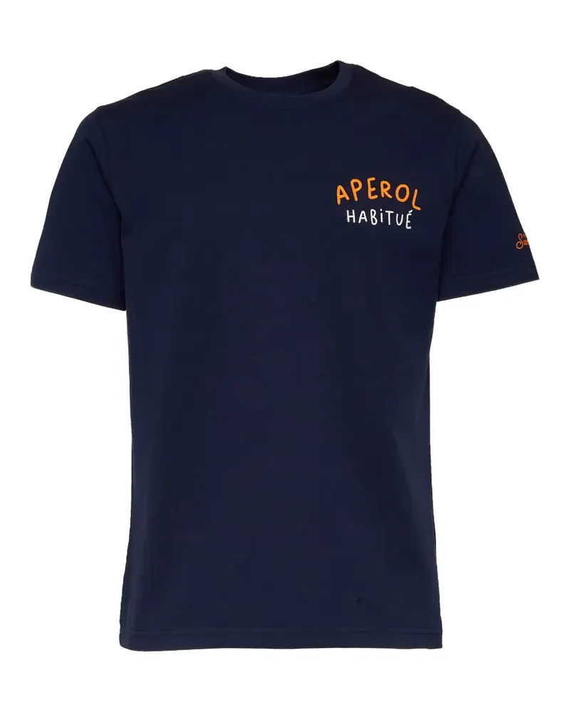 MC2 Saint Barth Portland T-Shirt mit Stickerei - Blau Blau