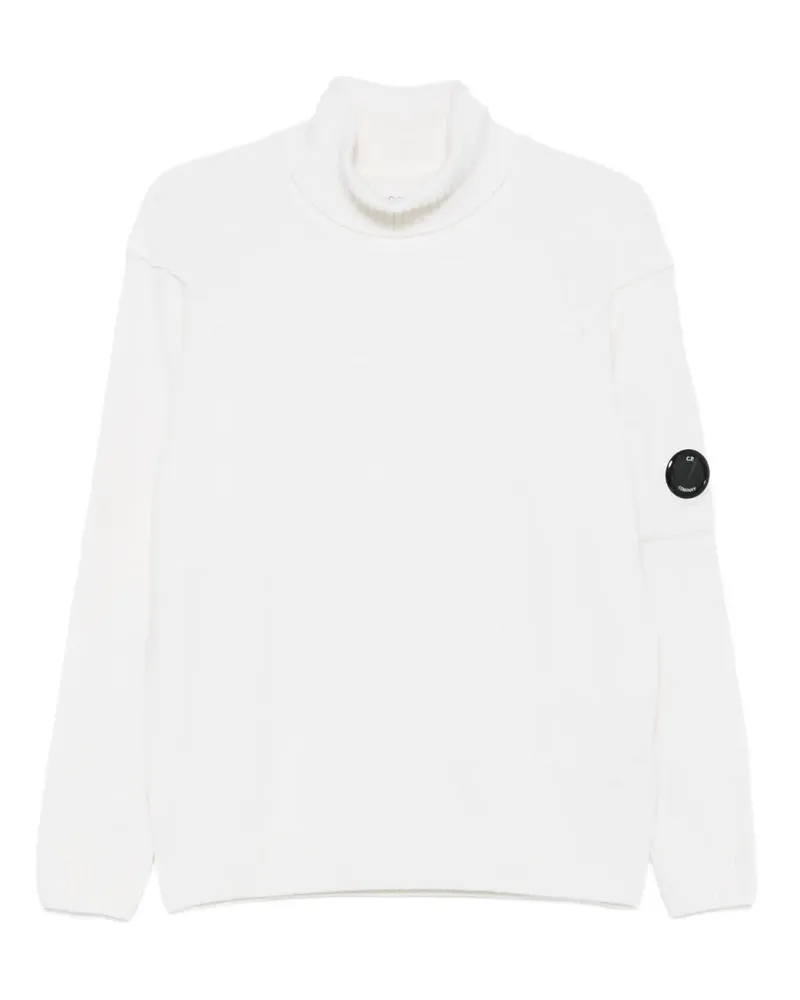 C.P. Company Rollkragenpullover mit Lens-Detail - Weiß Weiß