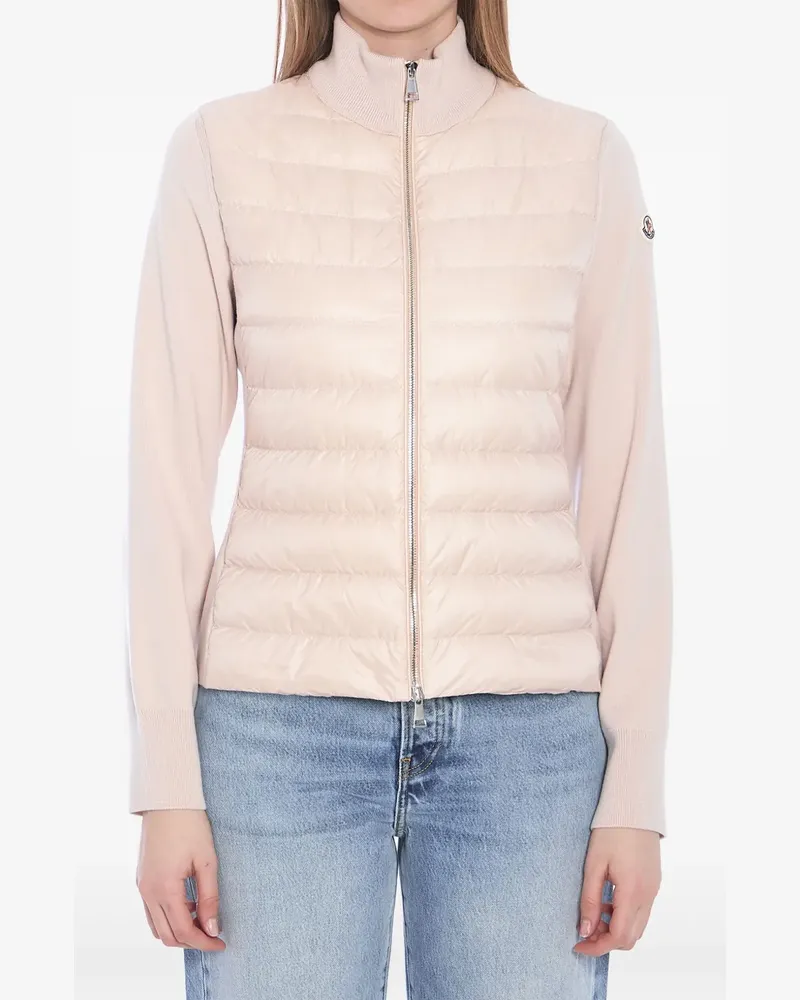 Moncler Gesteppte Tricot Jacke - Nude Nude