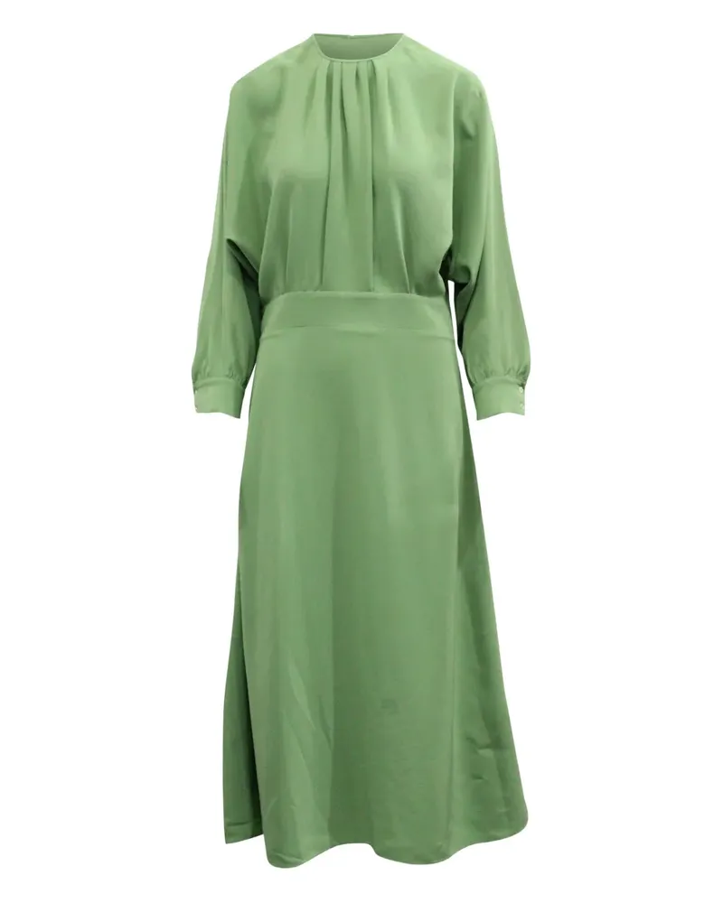 Victoria Beckham Kleid in A-Linie mit Falten - Grün Grün