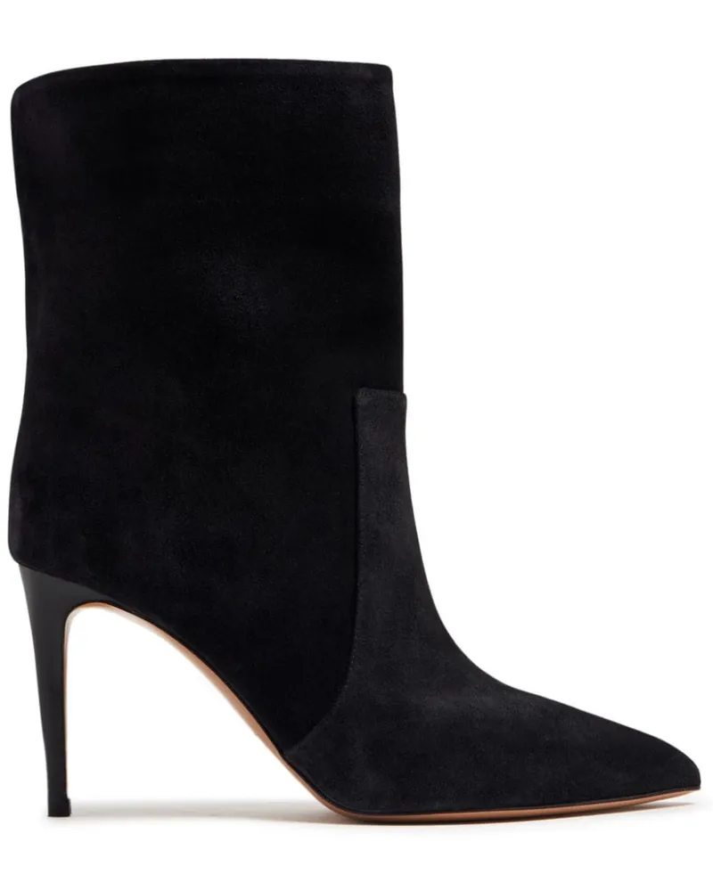Paris Texas Stiefel mit spitzer Kappe 85mm - Schwarz Schwarz