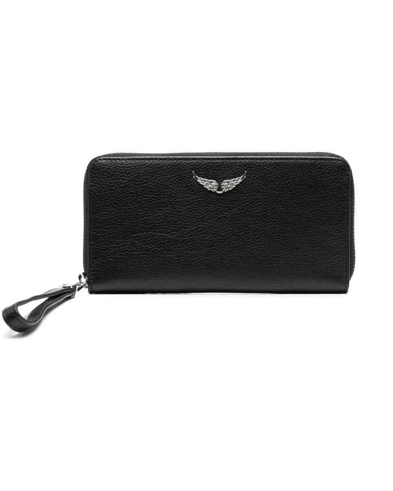 Zadig & Voltaire Portemonnaie mit Logo - Schwarz Schwarz