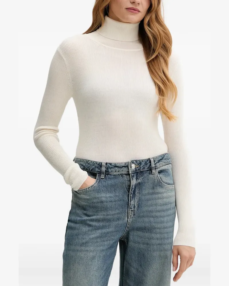 MC2 Saint Barth ribbed roll-neck top - Nude Nude