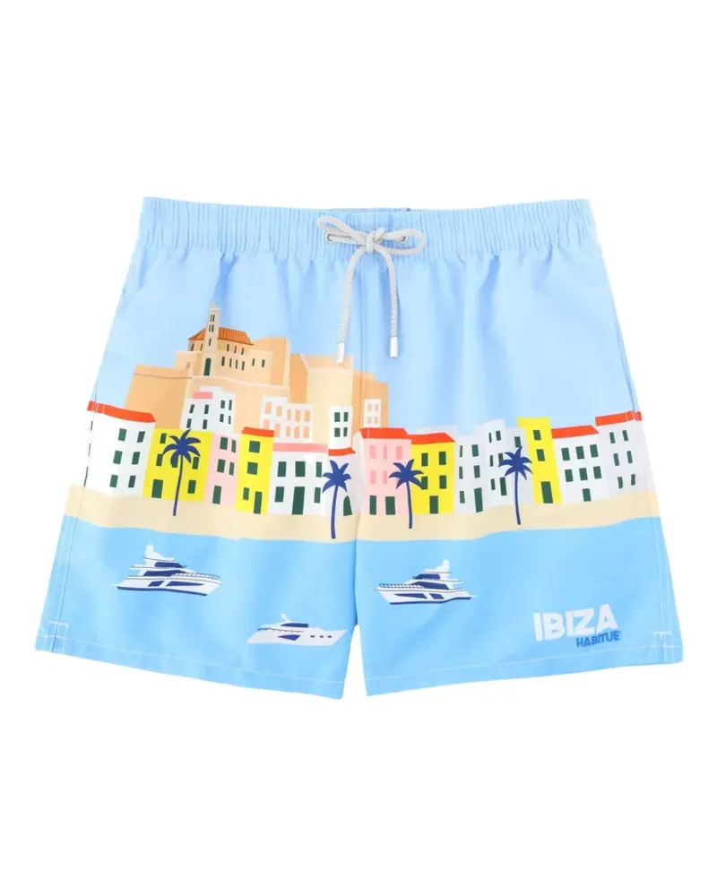 MC2 Saint Barth Ibiza graphic-print swim shorts - Blau Blau