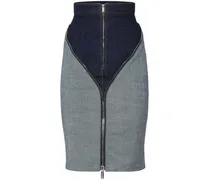 Bleistiftrock aus Denim - Blau