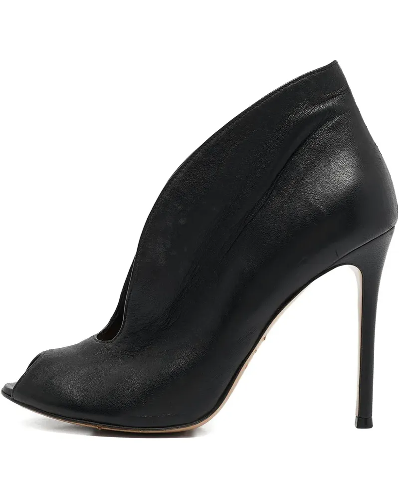 Gianvito Rossi Peeptoe-Stiefel - Schwarz Schwarz