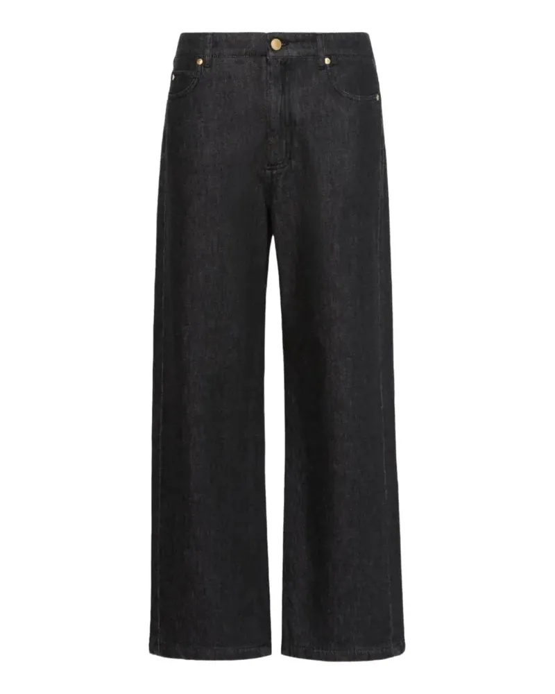 Max Mara button-up wide-leg jeans - Schwarz Schwarz