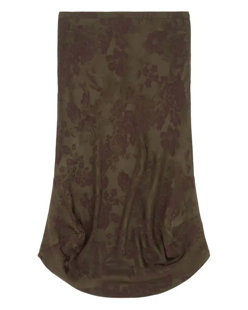 Maison Margiela Klassischer Jacquard-Midirock - Braun Braun