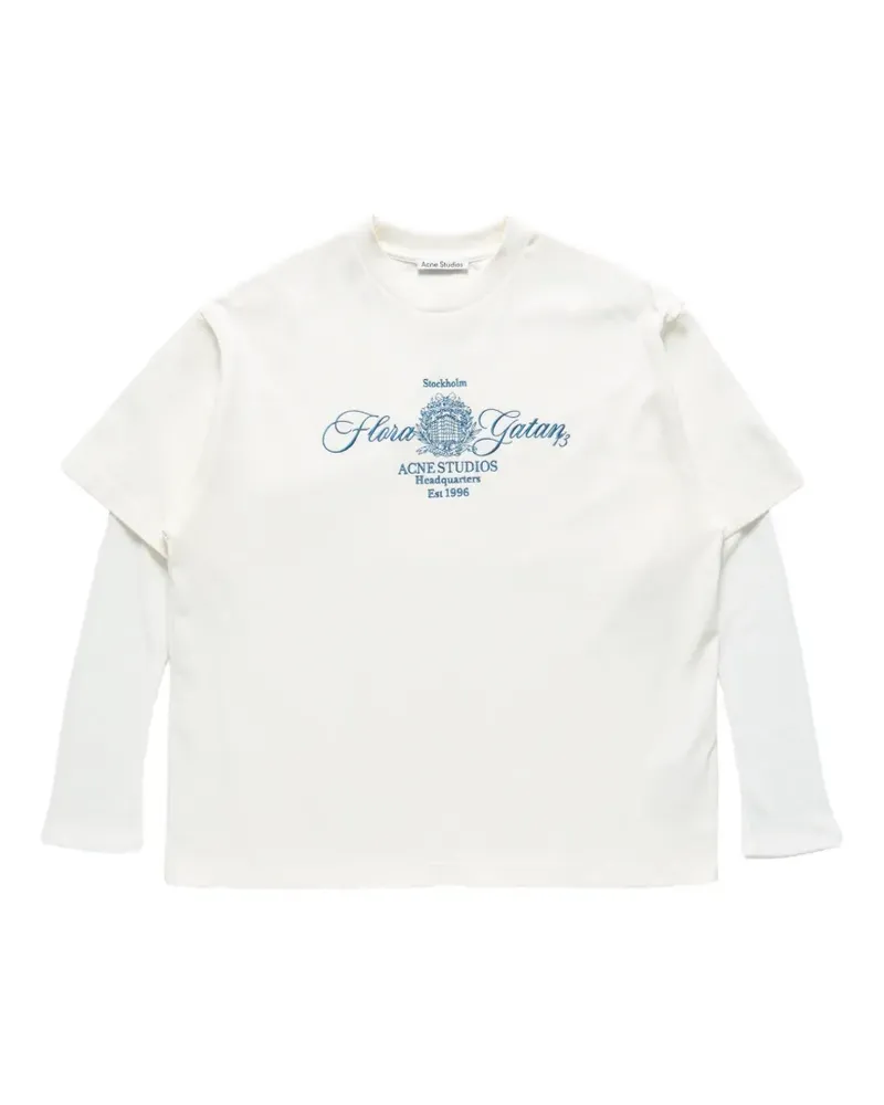 Acne Studios embroidered T-shirt - Nude Nude