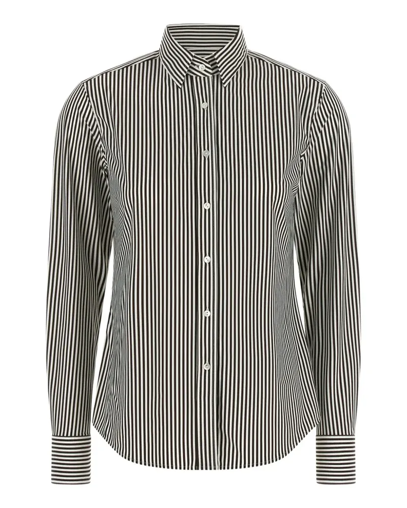 XACUS striped long-sleeve blouse - Schwarz Schwarz