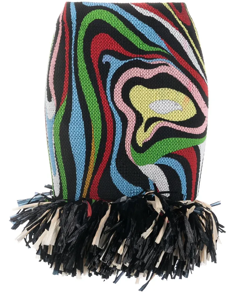 Emilio Pucci Rock mit Print - Schwarz Schwarz