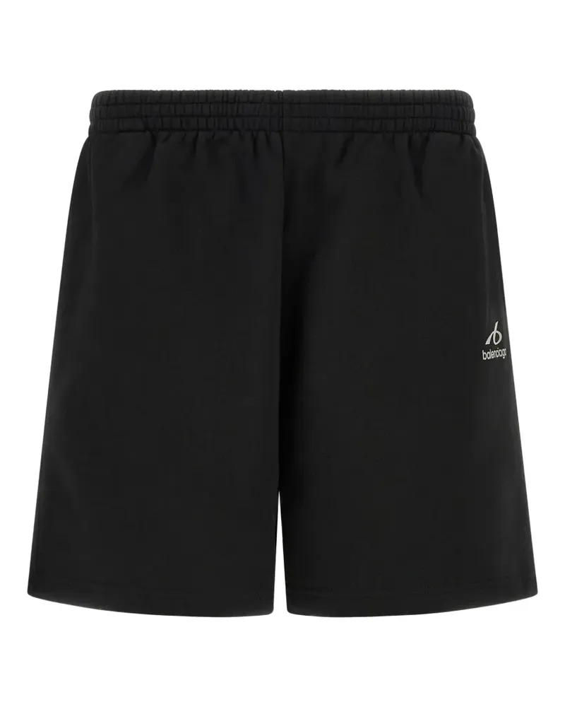 Balenciaga Jersey-Shorts mit Logo-Print - Schwarz Schwarz