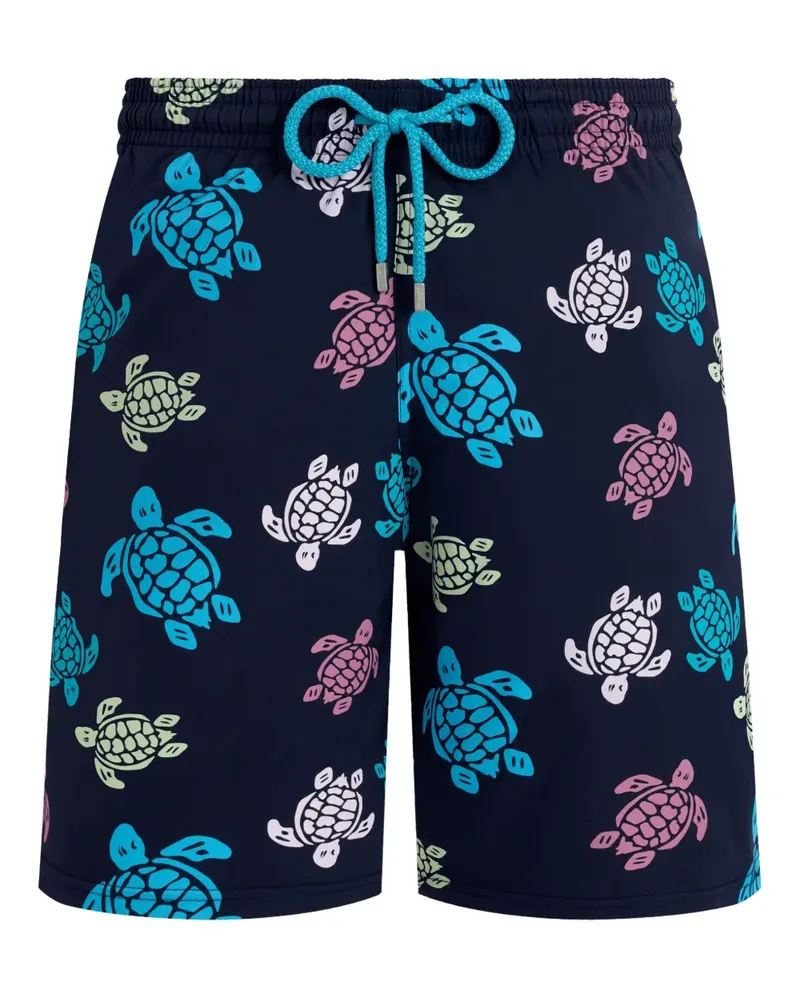 Vilebrequin Badeshorts mit Schildkrötenmuster - Blau Blau