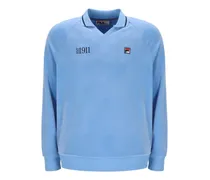 Alfredo 1911 Sweatshirt aus Velours-Raglan - Blau