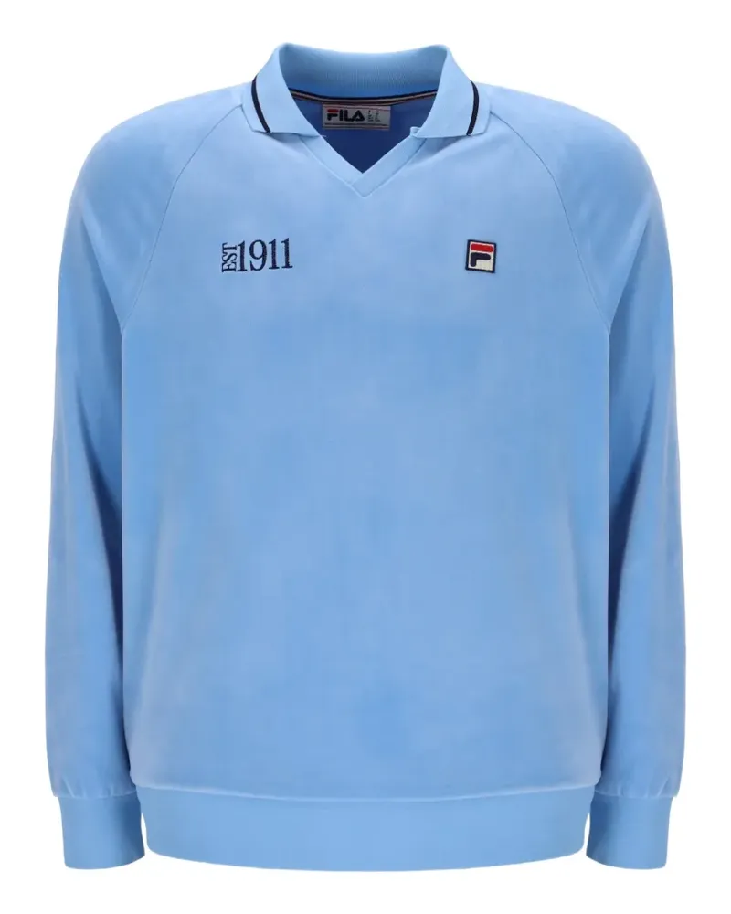 Fila Alfredo 1911 Sweatshirt aus Velours-Raglan - Blau Blau