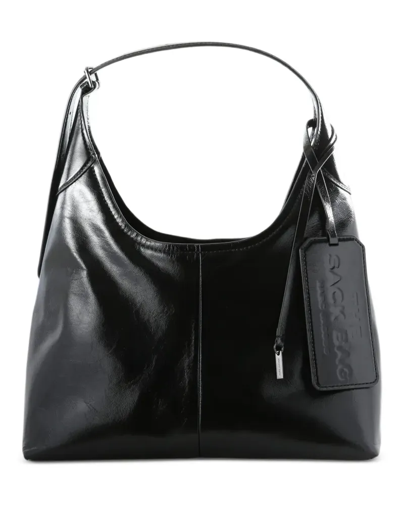 Marc Jacobs Sack-Tasche aus Leder in Knitteroptik - Schwarz Schwarz