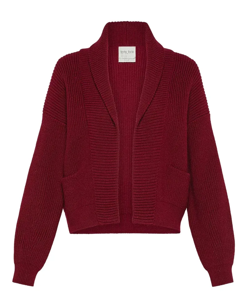 forte_forte shawl-lapel pocket cardigan - Rot Rot