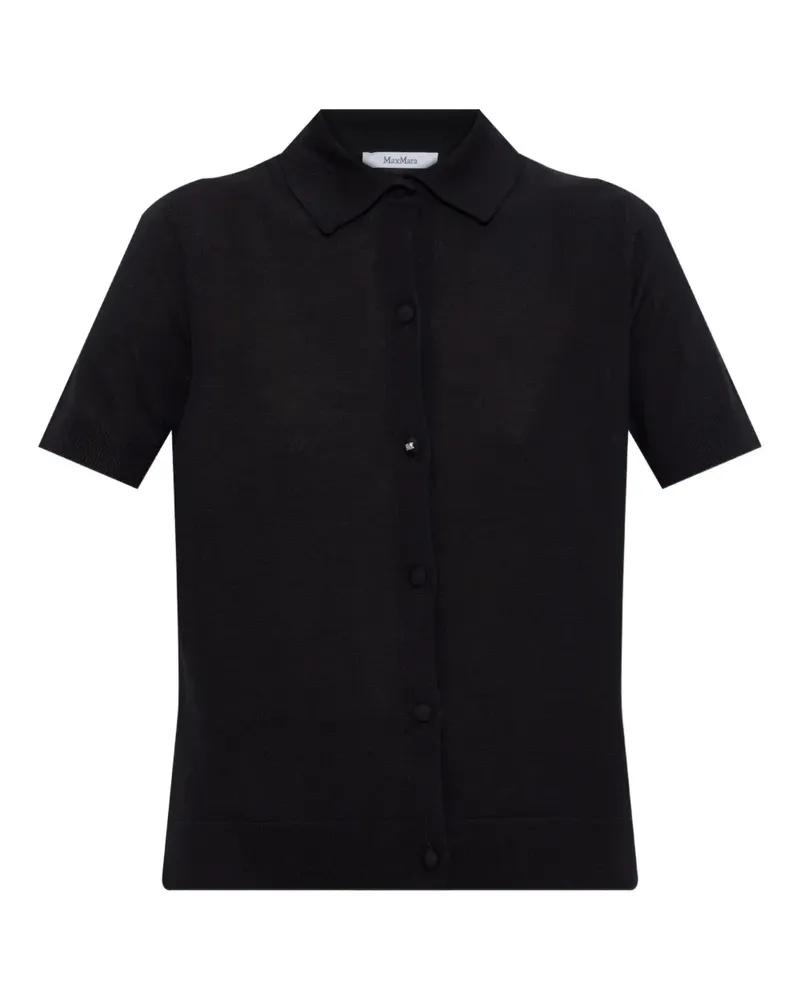 Max Mara Romania Hemd aus Schurwolle - Schwarz Schwarz