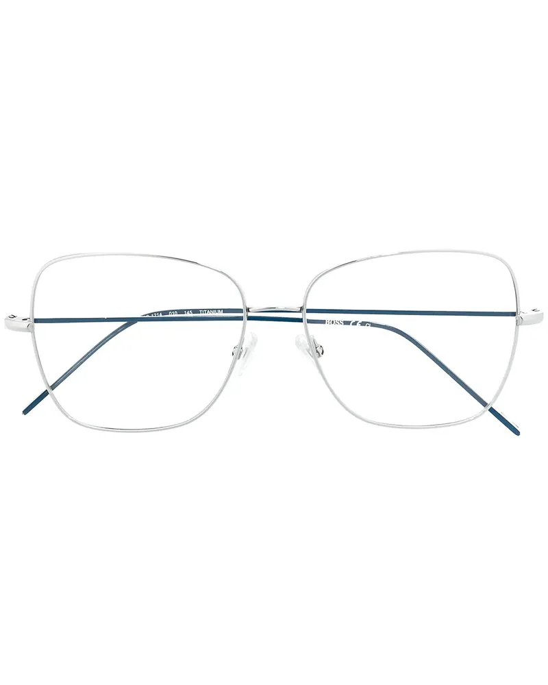 HUGO BOSS Brille mit eckigem Gestell - Silber Silber
