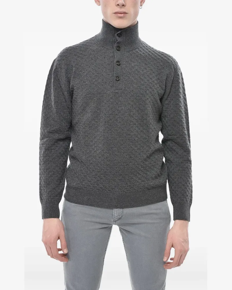 Paolo Pecora Milano half-button sweater - Grau Grau
