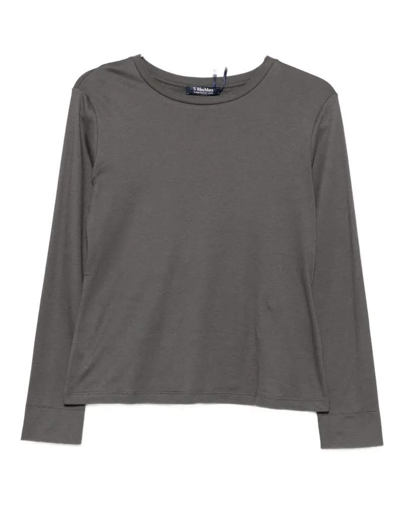 Max Mara Max Mara Smmfumetto crew neck long-sleeve top - Grau Grau