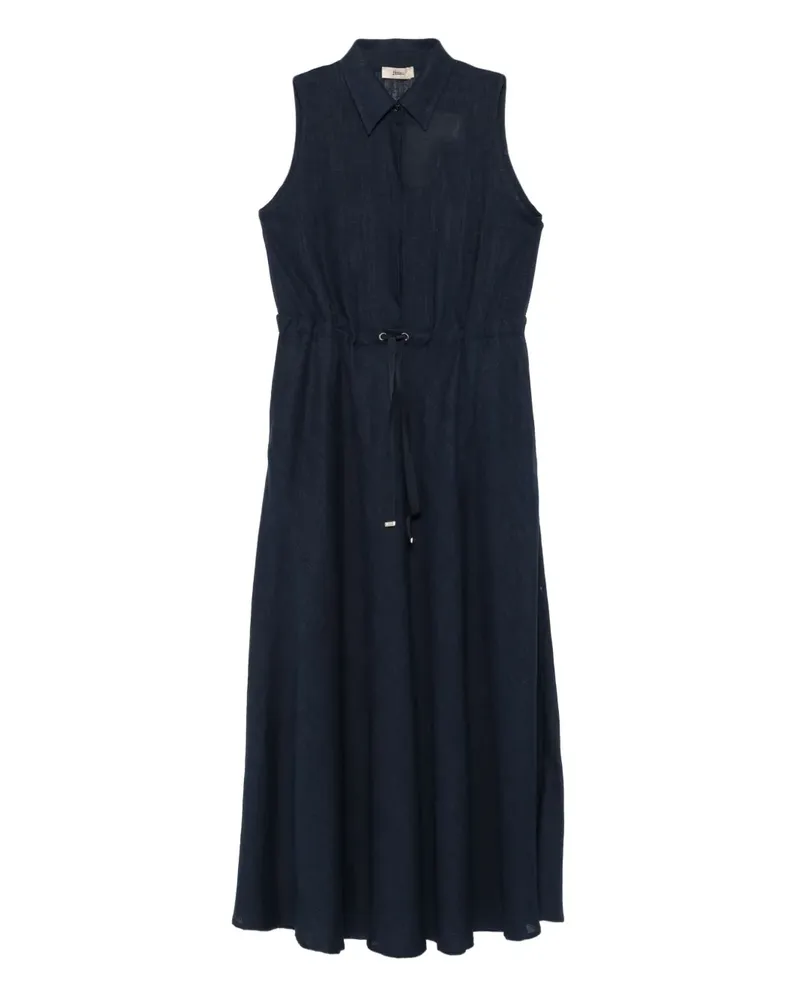 Herno Hemdkleid mit Kordelzug - Blau Blau