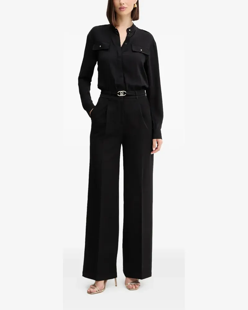 Liu Jo logo-plaque jumpsuit - Schwarz Schwarz