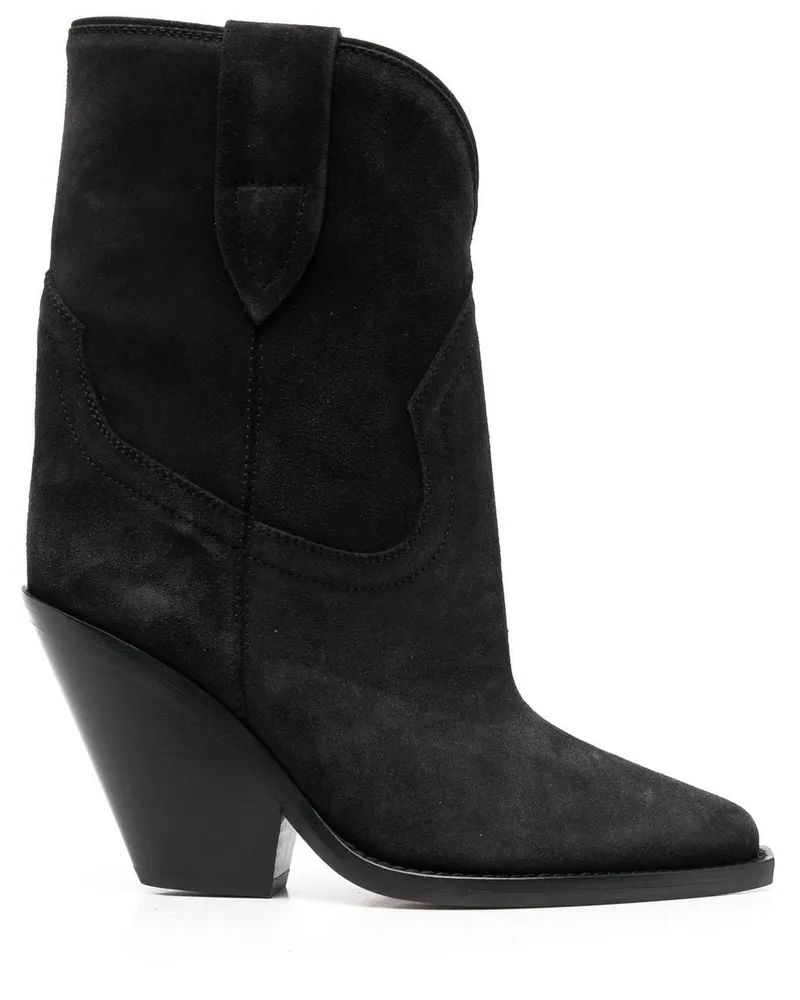 Isabel Marant Leyane Wildlederstiefel 90mm - Schwarz Schwarz