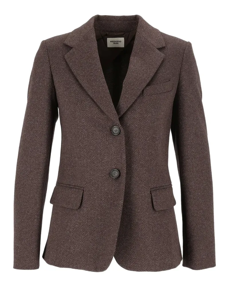 Max Mara herringbone-pattern jersey jacket - Braun Braun