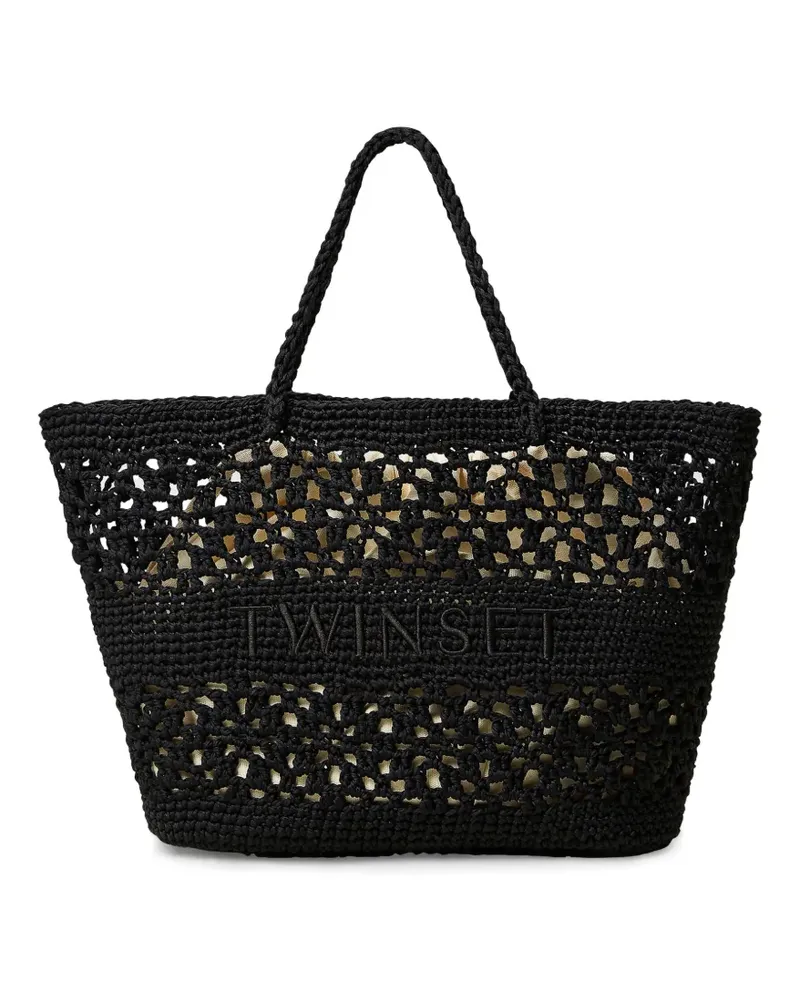 Twin-Set Bohemienne Tote Bag - Schwarz Schwarz