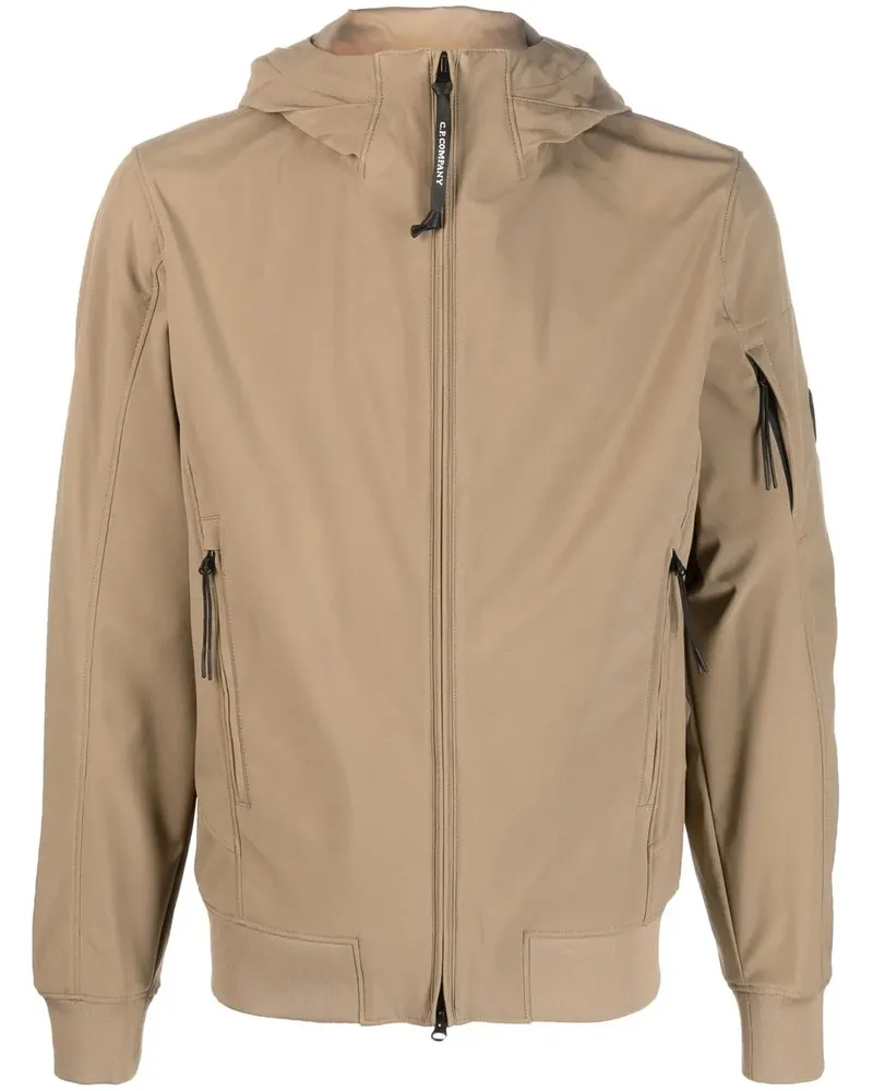 C.P. Company Kapuzenjacke mit Linsen-Detail - Braun Braun