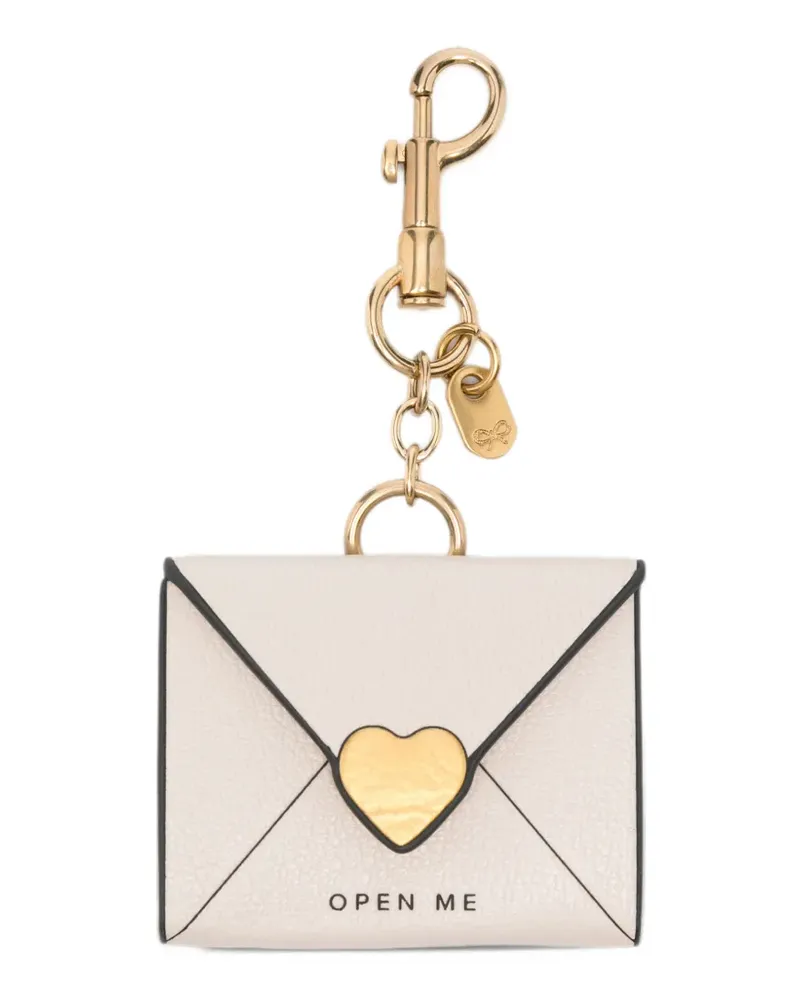 Anya Hindmarch Taschenanhänger mit Herzmotiv - Nude Nude