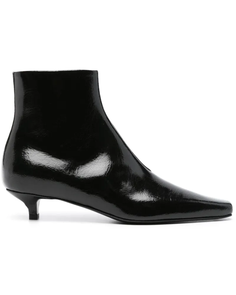 Totême The Patent Slim Stiefeletten 40mm Schwarz