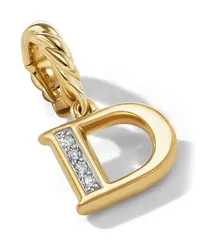 David Yurman 18kt Initial D Gelbgoldanhänger mit Diamanten Gold