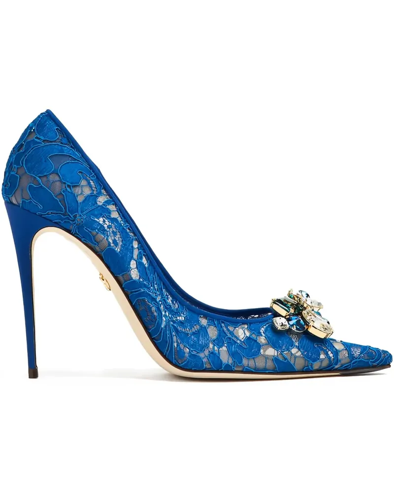 Dolce & Gabbana Rainbow Pumps mit Spitze 105mm - Blau Blau