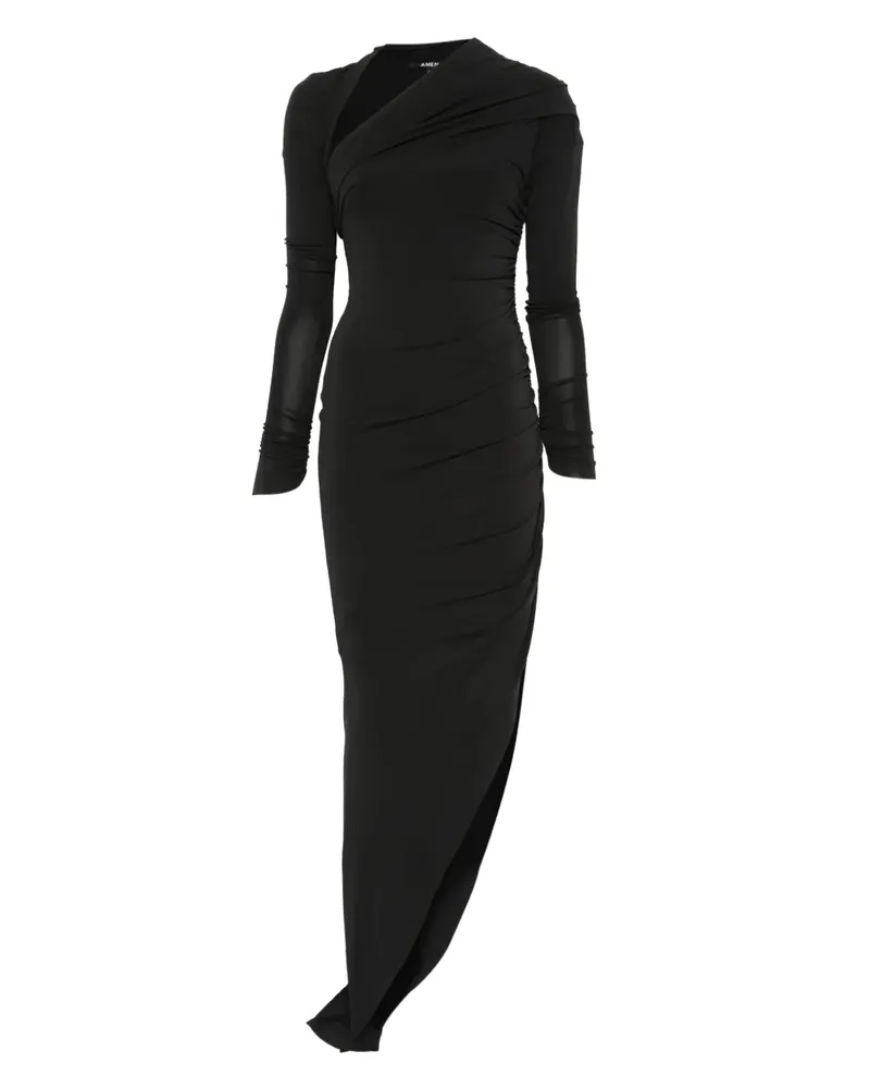 Amen Asymmetrisches Kleid mit Drapierung - Schwarz Schwarz