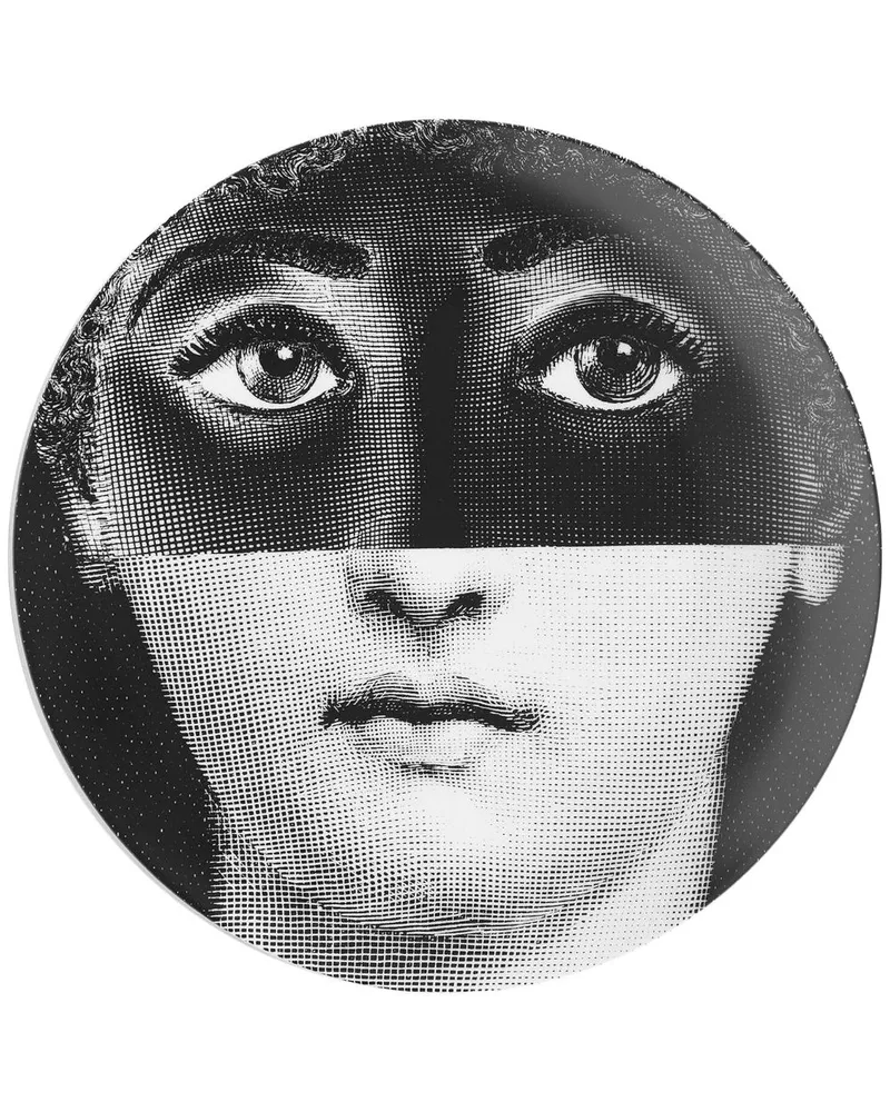 Fornasetti Tema e Variazioni N.225 Wandteller Schwarz