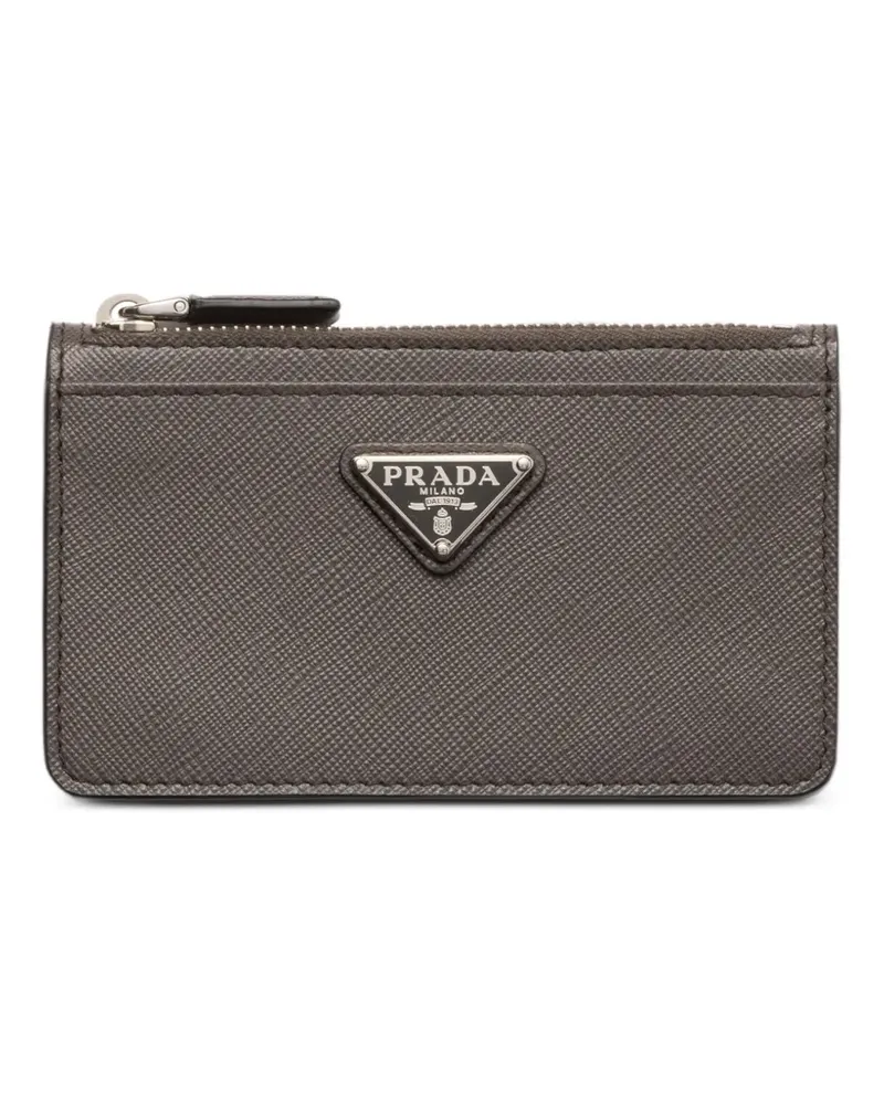Prada Kartenetui aus Saffiano-Leder - Grau Grau