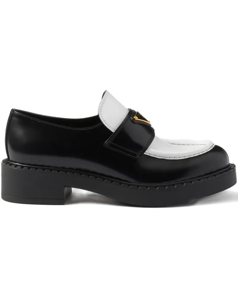 Prada Loafer mit Triangel-Logo - Schwarz Schwarz