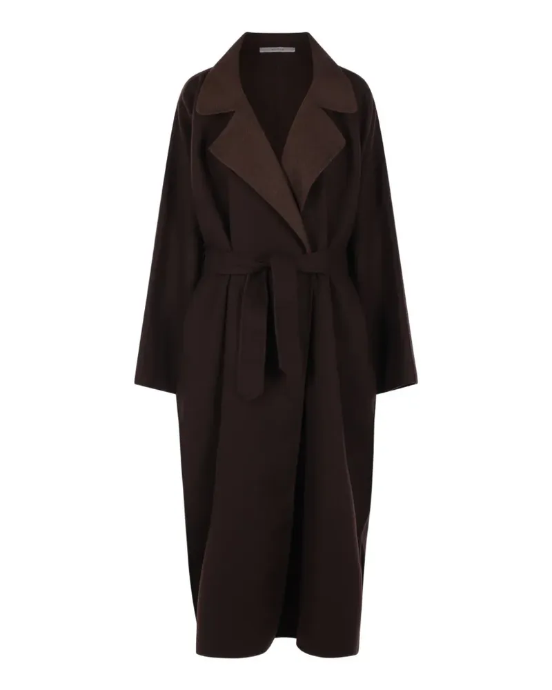Dušan belted wrap wool coat - Braun Braun