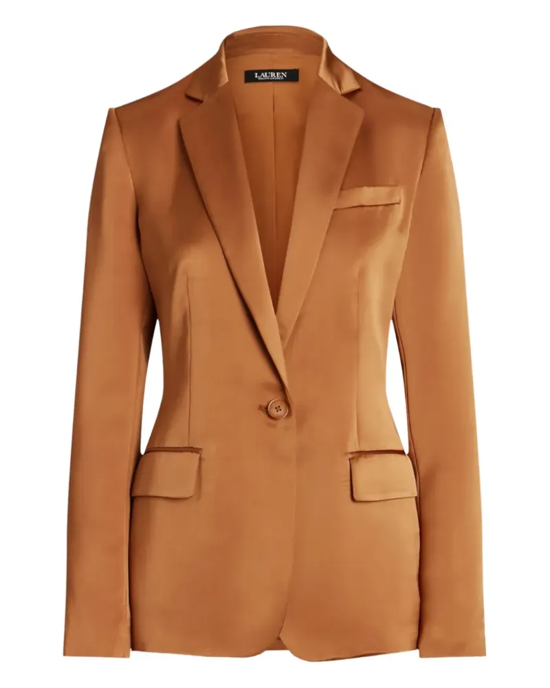 Ralph Lauren Satynowa marynarka Straight Fit - Braun Braun