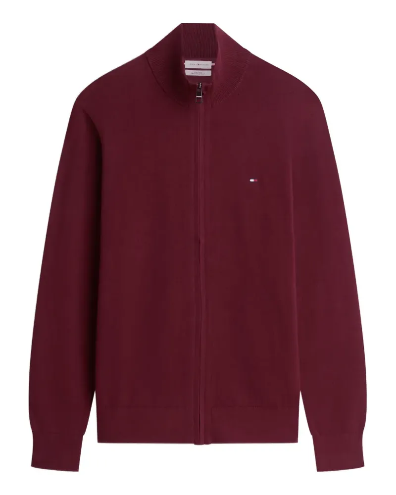Tommy Hilfiger Cardigan mit Logo-Stickerei - Rot Rot