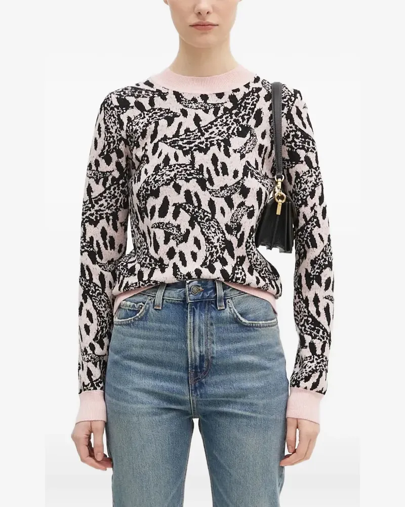 Fiorucci Jacquard-Pullover mit Leopardenmuster - Rosa Rosa