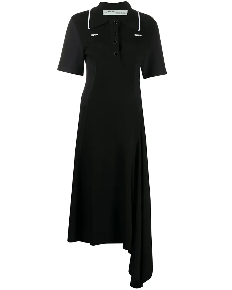 OFF-WHITE Hemdkleid mit Polokragen - Schwarz Schwarz