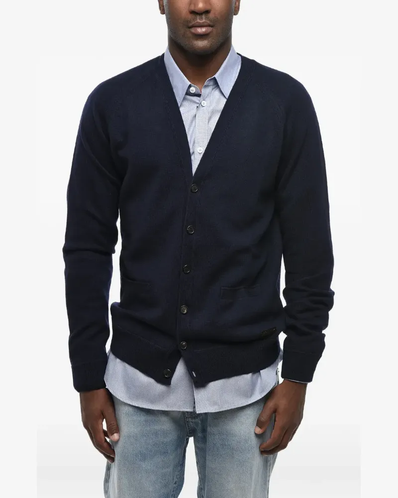 Dsquared2 patch-pocket V-neck cardigan - Blau Blau