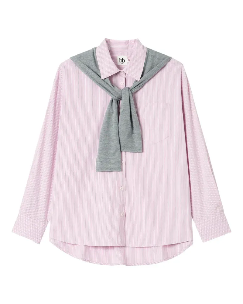 b+ab Hemd mit Längsstreifen - Rosa Rosa