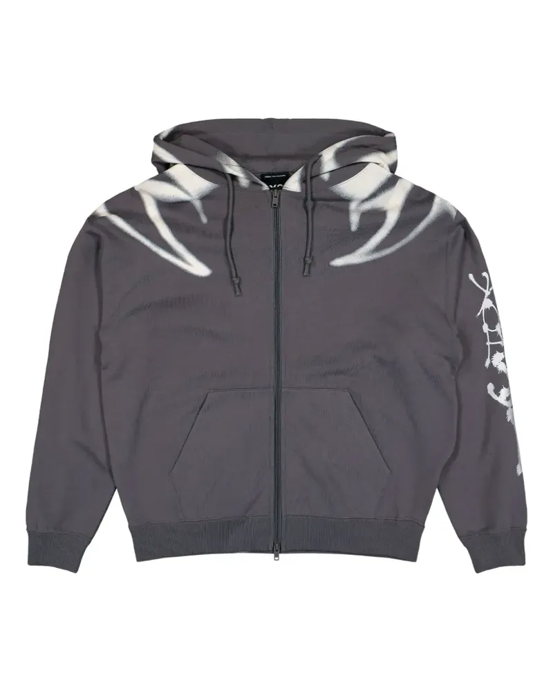 Y-3 Chito graphic French terry zipper hoodie - Grau Grau